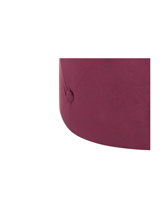 Σκαμπό Σαλονιού Επενδυμένο με Βελούδο Burgundy 40x40x40εκ.