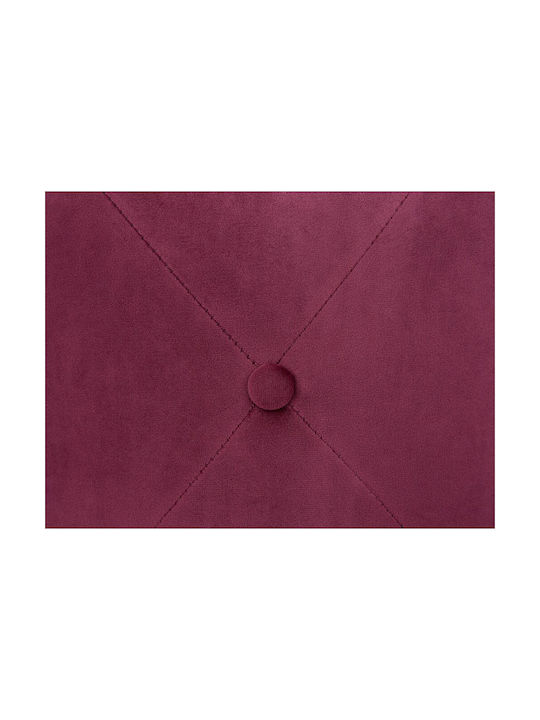Σκαμπό Σαλονιού Επενδυμένο με Βελούδο Burgundy 40x40x40εκ.