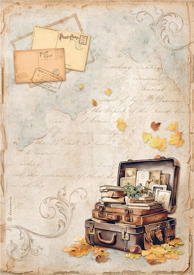 Set of 6 Rice Papers for Decoupage Stamperia 21x29cm A4 Golden Harmony