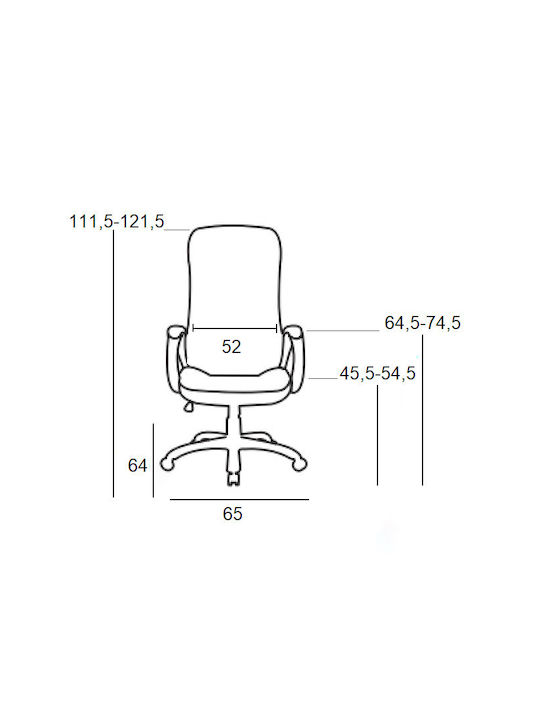 Zita Plus A8600 Καρέκλα Διευθυντική Μαύρη