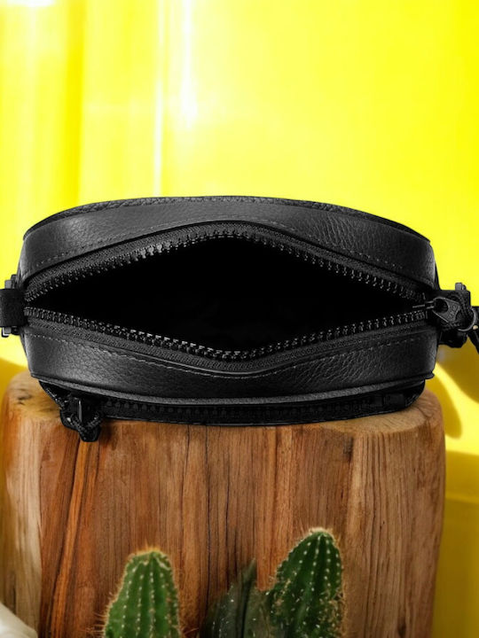 Tuckerman Leather Men's Shoulder Crossbody Bag Black