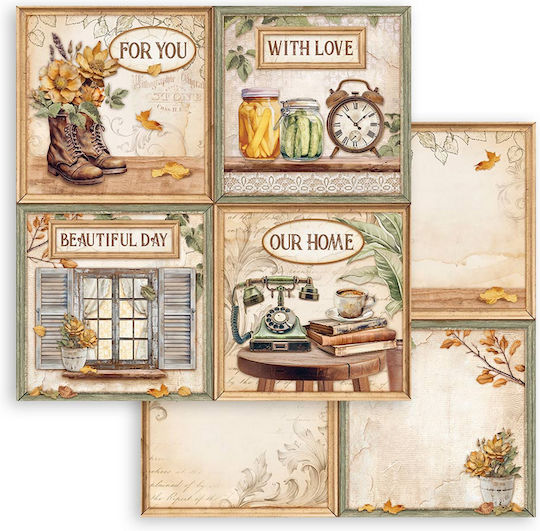 Скрапбукинг хартии 10бр 30.5×30.5см Stamperia Golden Harmony