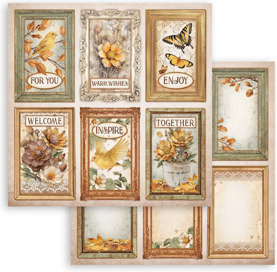 Скрапбукинг хартии 10бр 30.5×30.5см Stamperia Golden Harmony