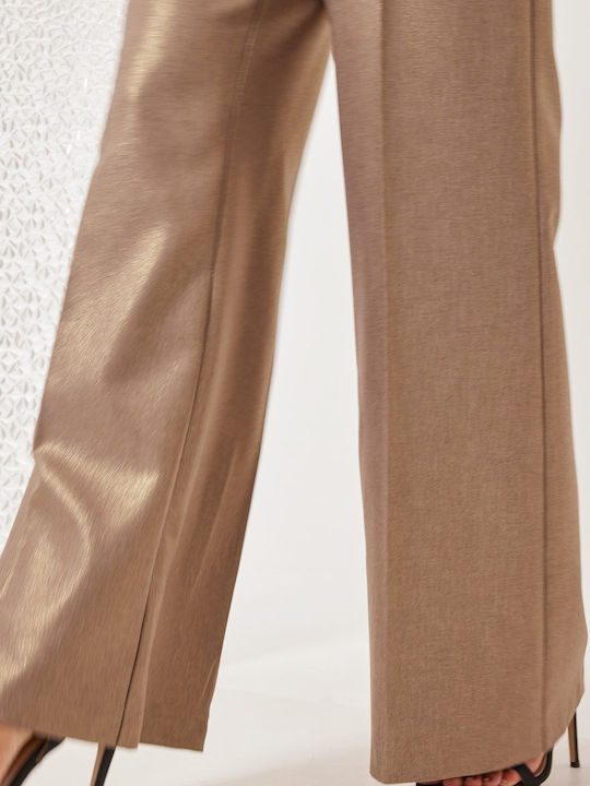 Calista Femei Talie înaltă Din material textil Pantaloni Gold