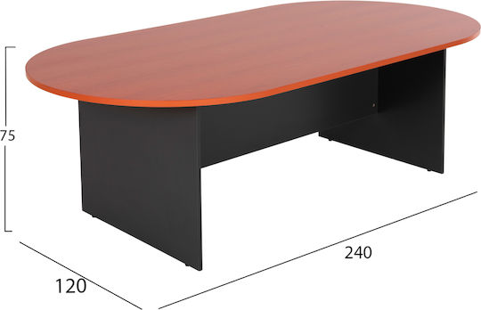 Конферентна Маса От Дърво Антрацит 240x120x75см