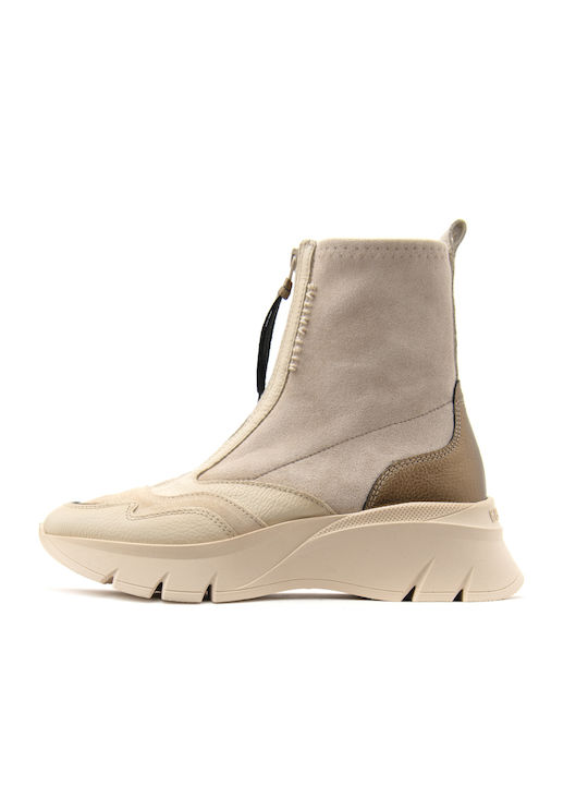 Hispanitas Suede Women's Ankle Boots Beige