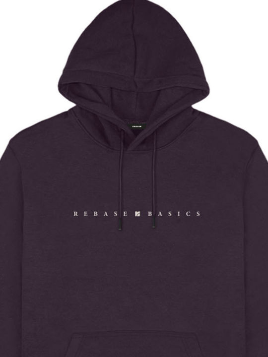 Rebase Herren Sweatshirt mit Kapuze Purple