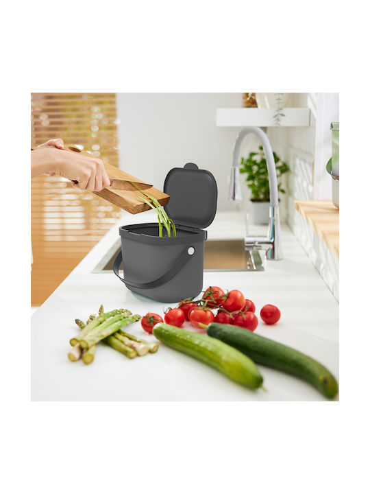 Rotho Babydesign Albula Κάδος Απορριμμάτων Πλαστικός Γκρι 3.2lt