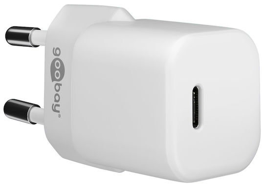 Goobay Φορτιστής με Θύρα USB-C και Καλώδιο USB-C - Lightning 30W Power Delivery Λευκός (64575)