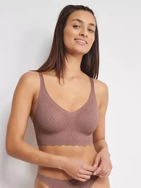 Sloggi Zero Feel Women's Bralette Bra Chocolate