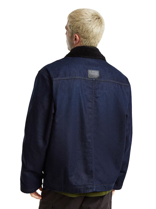 G-Star Raw Utility Sherpa Geacă pentru bărbați Denim Blue