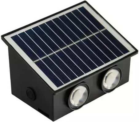 Andowl Set of 8 Wall Solar Lights 1.6W RGB with Photocell IP67