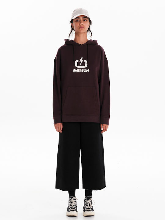 Women's Sweatshirt Hooded Burgundy