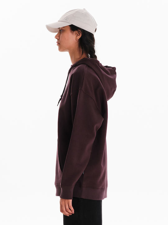Women's Sweatshirt Hooded Burgundy