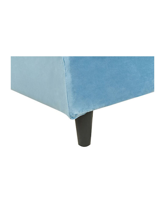 Beliani Fitou Κάλυμμα Βάσης Κρεβατιού Blue 90x200cm