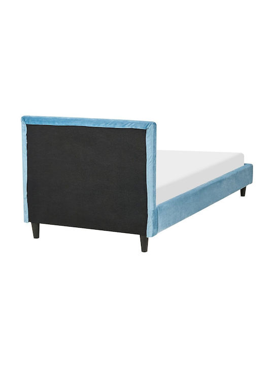 Beliani Fitou Κάλυμμα Βάσης Κρεβατιού Blue 90x200cm
