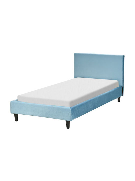 Beliani Fitou Κάλυμμα Βάσης Κρεβατιού Blue 90x200cm