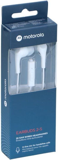 Motorola Earbuds 2S În ureche Handsfree cu două căști cu mufă 3.5mm Alb