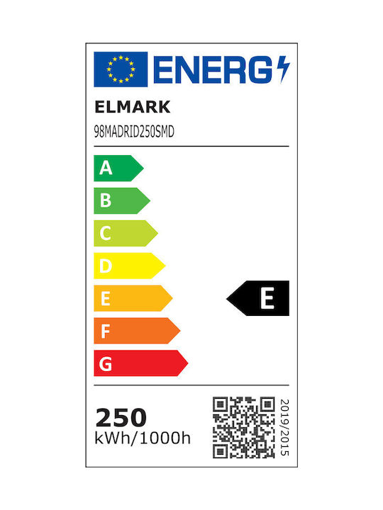 Elmark Външна Лампа LED Път 250W с Студено бяло Светлина IP65 Сив