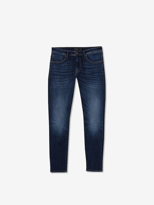 Pantaloni De Blugi Pentru Bărbați Slim Fit Albastru
