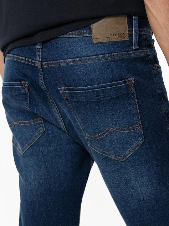 Pantaloni De Blugi Pentru Bărbați Slim Fit Albastru