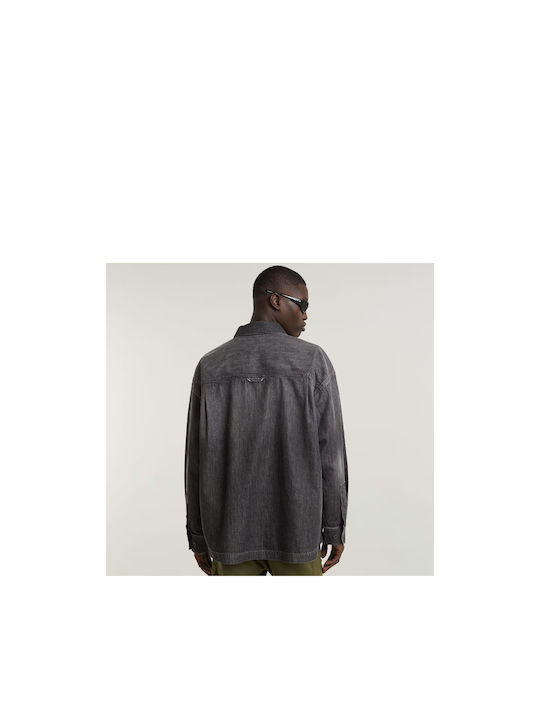 G-Star Raw Boxy Fit Herrenhemd Langärmelig Baumwolle Grey