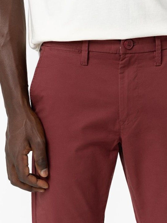 Hose Chino in Schlanker Passform Bordeaux