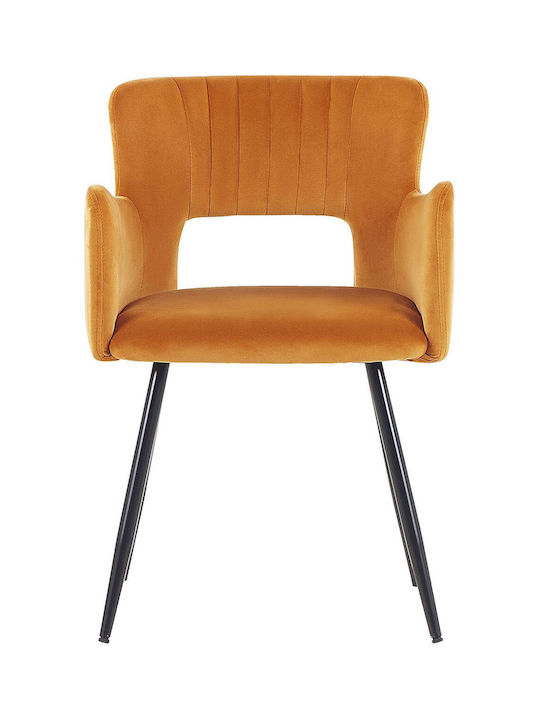 Καρέκλες Τραπεζαρίας Βελούδινες Orange 2τμχ