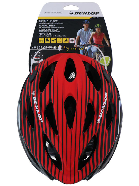 Dunlop Cască de Bicicletă Munte Roșu