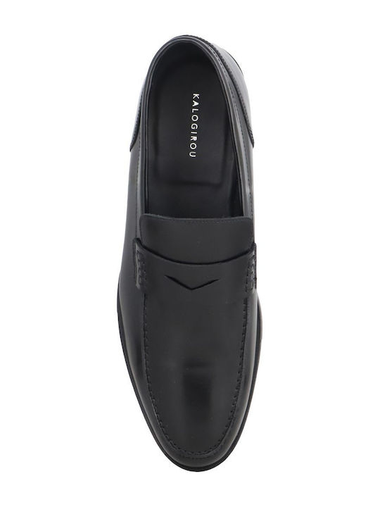 Δερμάτινα Ανδρικά Loafers σε Μαύρο Χρώμα