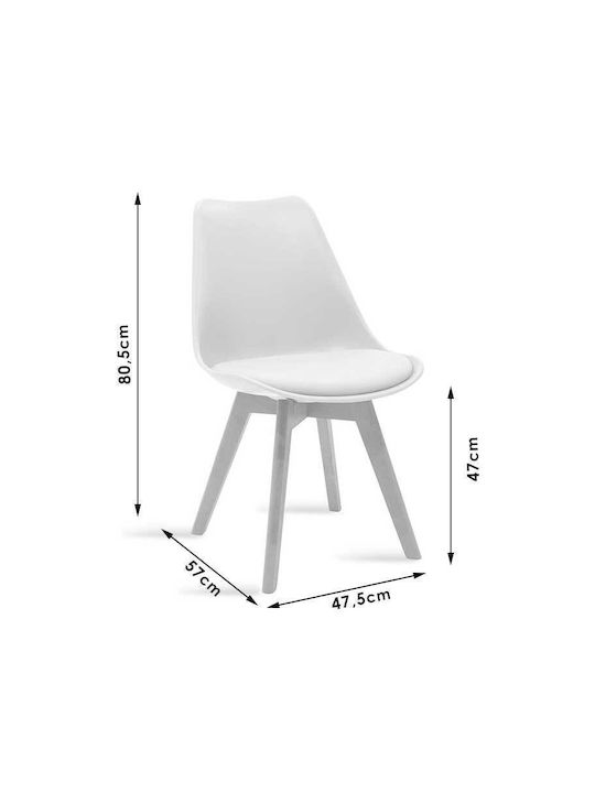 Gaston Dining Room Polypropylene Chair Grey-natural 53.5x48.5x83cm