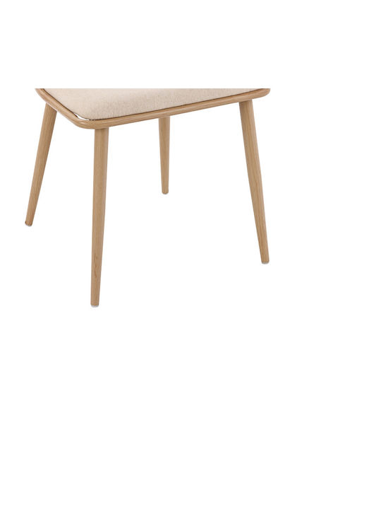 Giulia Dining Room Wooden Chair Beige 49x52x80cm