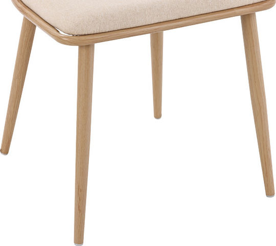 Giulia Stühle Speisesaal Beige 1Stück 49x52x80cm