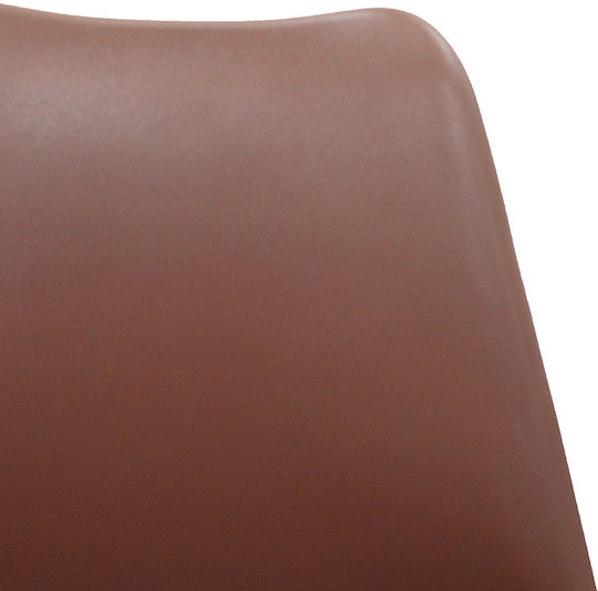 Gaston Dining Room Polypropylene Chair Coffee 53.5x48.5x83cm