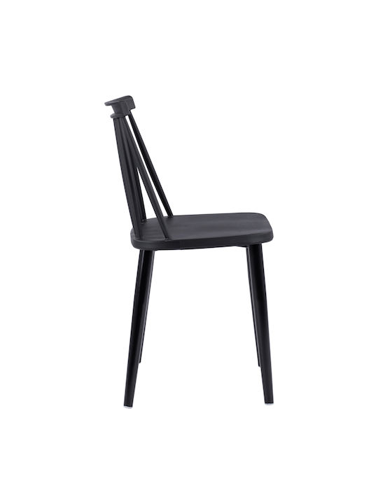 Vanessa Kitchen Polypropylene Chair Black 43x47.5x77cm