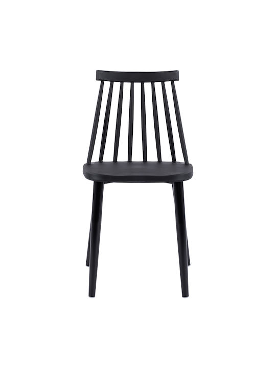 Vanessa Kitchen Polypropylene Chair Black 43x47.5x77cm