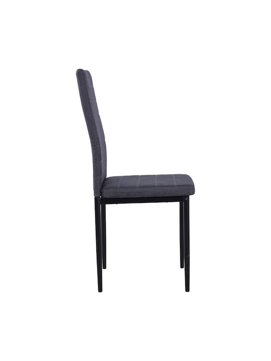 Lady Dining Room Fabric Chair Dark Grey 40x48x95cm
