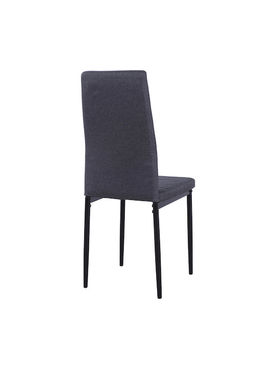 Lady Dining Room Fabric Chair Dark Grey 40x48x95cm