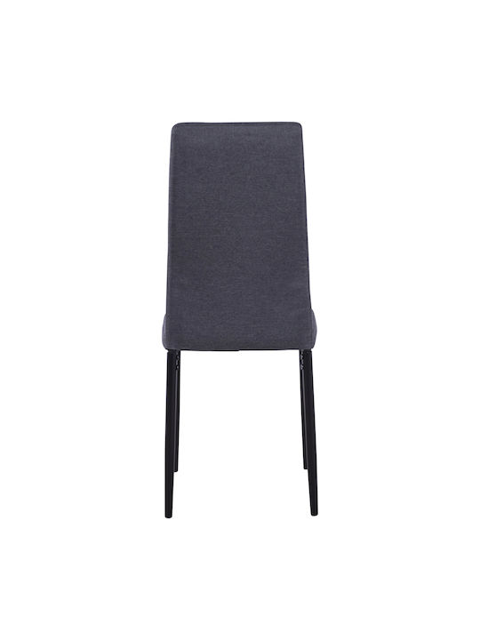 Lady Dining Room Fabric Chair Dark Grey 40x48x95cm