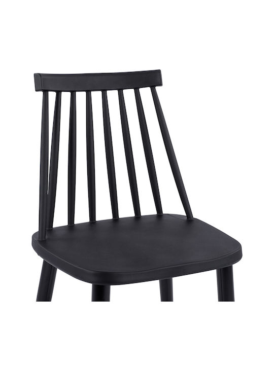 Vanessa Kitchen Polypropylene Chair Black 43x47.5x77cm