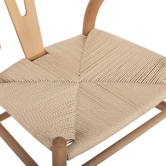 Brave Dining Room Wooden Armchair Natural 56x53x75cm