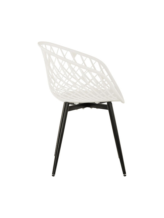 Ariadne Dining Room Polypropylene Chair White / Black 63x56x80cm