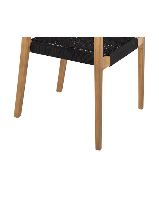 Charlotte Dining Room Wooden Armchair Black Velvet-Black Metal 59x54x83cm