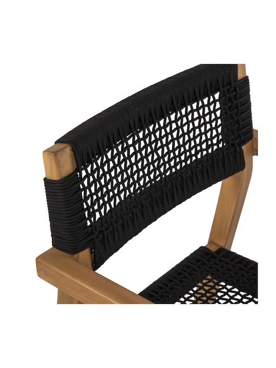 Charlotte Dining Room Wooden Armchair Black Velvet-Black Metal 59x54x83cm