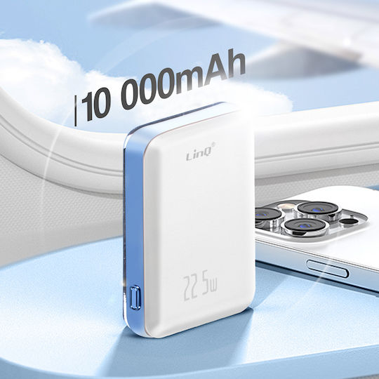 LinQ W15006 MagSafe Baterie Externă 10000mAh 15W Albă