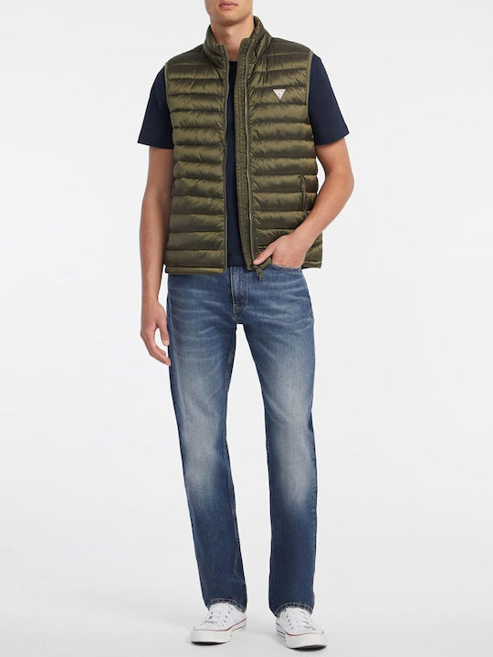 Guess Men's Sleeveless Puffer Jacket Light Olive