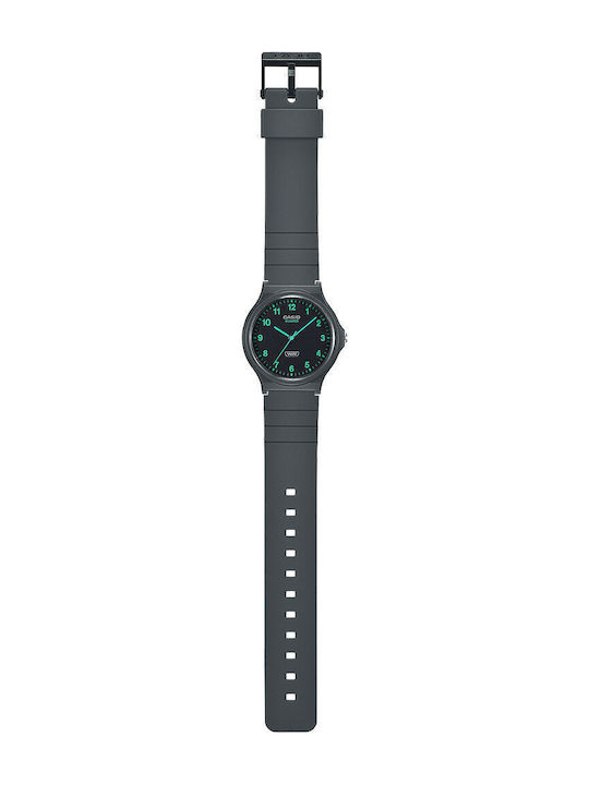 Casio Ανδρικό Ρολόι Μπαταρίας με Γκρι Καουτσούκ Λουράκι