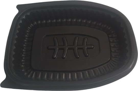 Disposable Plastic PP Tableware for Hot / Microwave Safe Black 110pcs Ψητού Κοτόπουλου