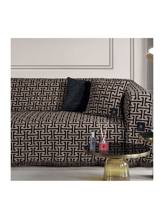 Greenwich Polo Club Sofa Throws 2 Seater 3902 180x250cm Black