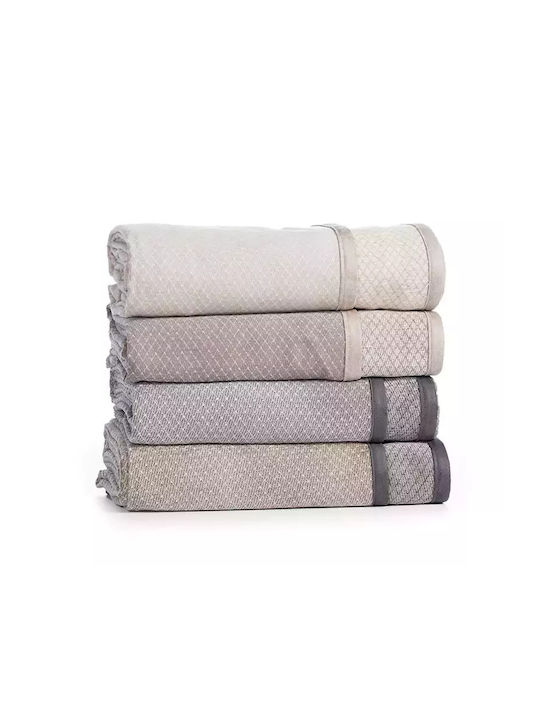 Nef-Nef Homeware Zweisitzer-Sofa Überwurf Zwei Seiten Jacquard 170x250cm Stone